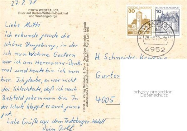 Porta Westfalica Fliegeraufnahme mit Kaiser-Wilhelm-Denk – Bild 2