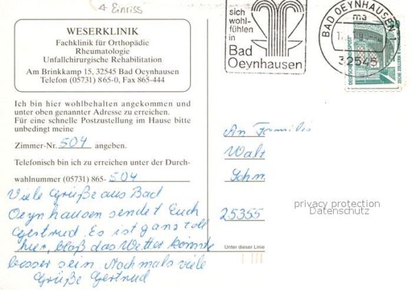 Bad Oeynhausen Weserklinik Schwimmbad – Bild 2