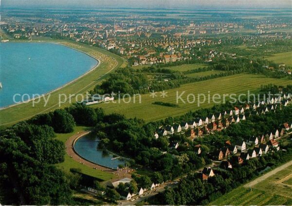 Cuxhaven Doese Nordseebad Fliegeraufnahme mit Kurpark