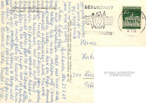 Cuxhaven Doese Nordseebad Fliegeraufnahme mit Kurpark – Bild 2