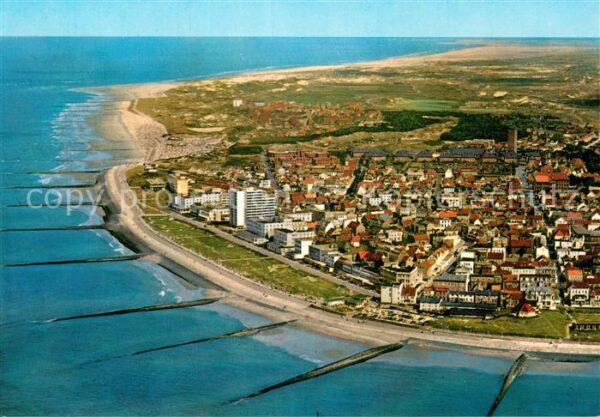 Norderney Nordseebad Fliegeraufnahme mit Strand