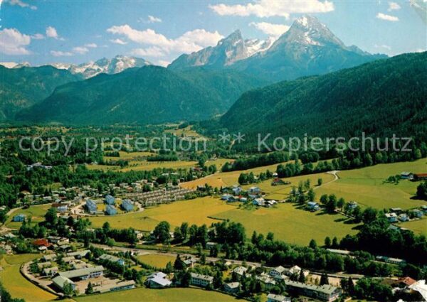 Bischofswiesen Fliegeraufnahme mit Watzmann