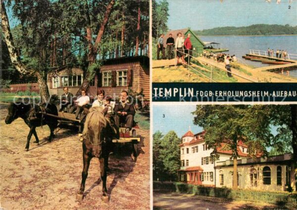 Templin Erholungsheim Aufbau Pferdewagen