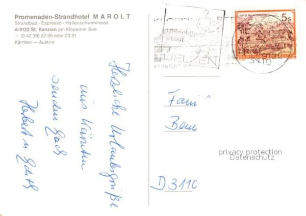 Kanzian Klopeiner See St Promenaden Strandhotel Marolt – Bild 2