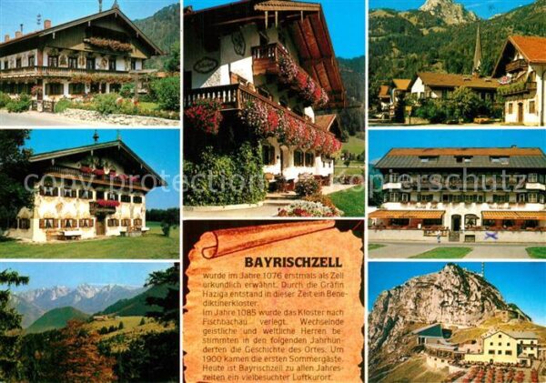 Bayrischzell Lüftlmalerei Almrestaurant Ortsansichte
