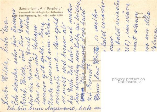 Bad Harzburg Sanatorium Am Burgberg Winter – Bild 2