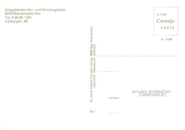 Blankenheim Ahr Kur Erholungsheim Kriegsblinder – Bild 2