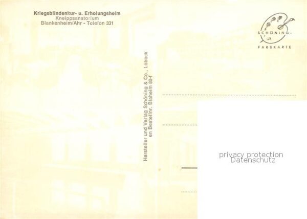 Blankenheim Ahr Kriegsblinden Kur Erholungsheim – Bild 2