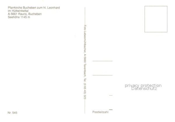 Rauris Pfarrkirche Bucheben zum heiligen Leonh – Bild 2