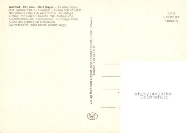 Goessweinstein Hünerloh Gasthof Pension Bayern Winter – Bild 2