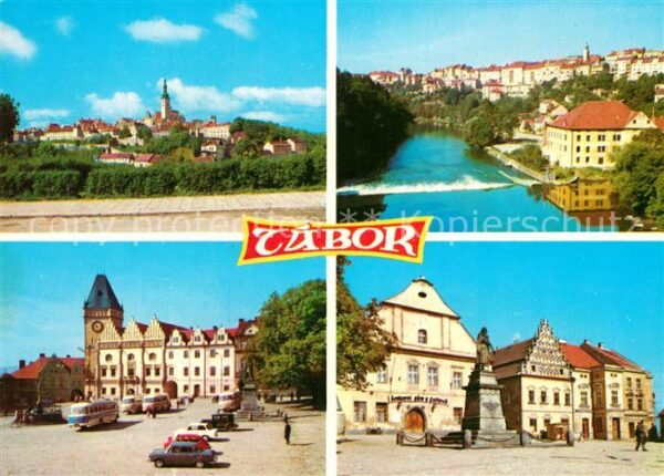 Tabor Czechia Rathaus Denkmal Marktplatz Panorama