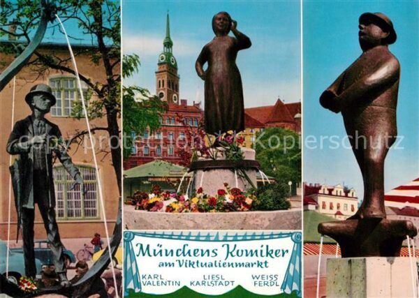 Muenchen Viktualienmarkt Karl Valentin Liesl Kar
