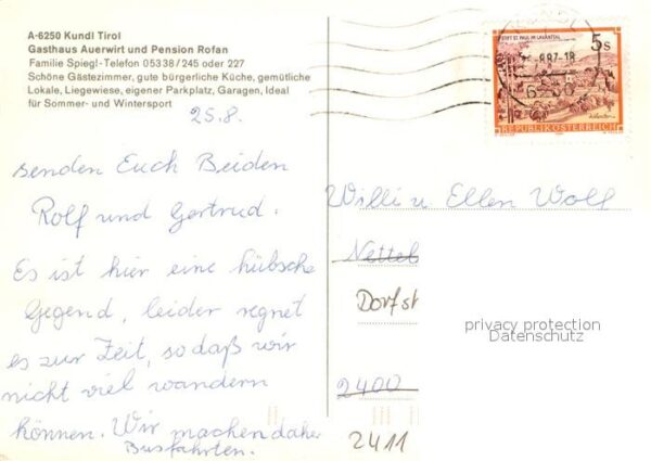 Kundl Gasthaus Auerwirt Pension Rofan – Bild 2
