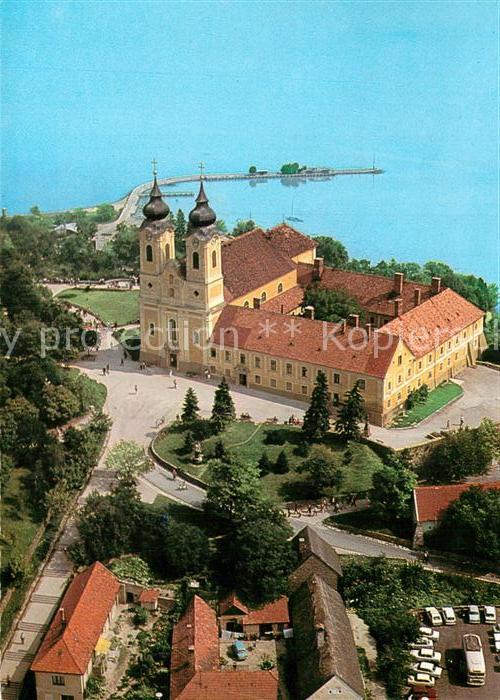 Tihany Fliegeraufnahme Abteikirche