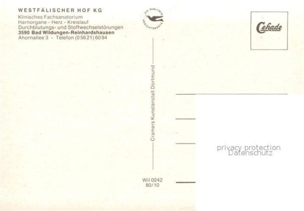 Reinhardshausen Westfälischer Hof Sanatorium – Bild 2