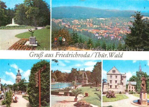 Friedrichroda Puschkinpark Kuranlagen Schwimmbad Schl