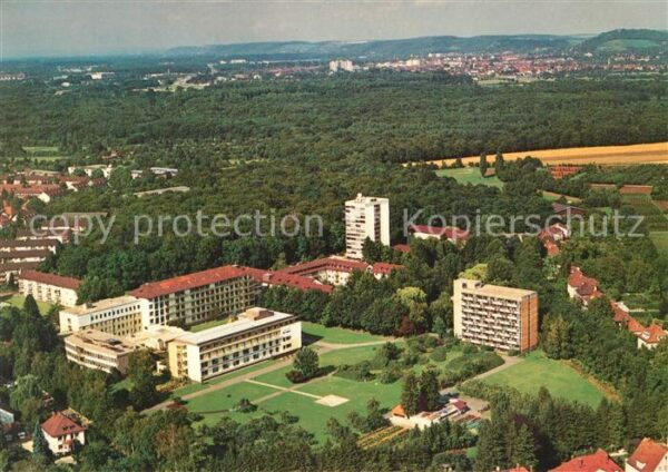 Karlsruhe Baden Fliegeraufnahme Diakonissenanstalt Mutt