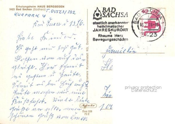 Bad Sachsa Harz Erholungsheim Haus Bergsegen – Bild 2