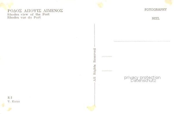 Rhodos Rhodes Aegaeis Hafenpartie – Bild 2