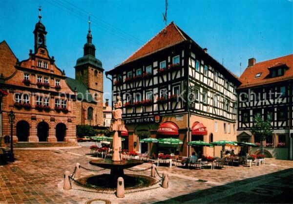 Buchen Odenwald Altes Rathaus mit Pilgrim von Buchheim
