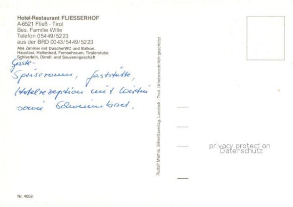 Fliess Hotel Restaurant Fliesserhof Gaststube – Bild 2
