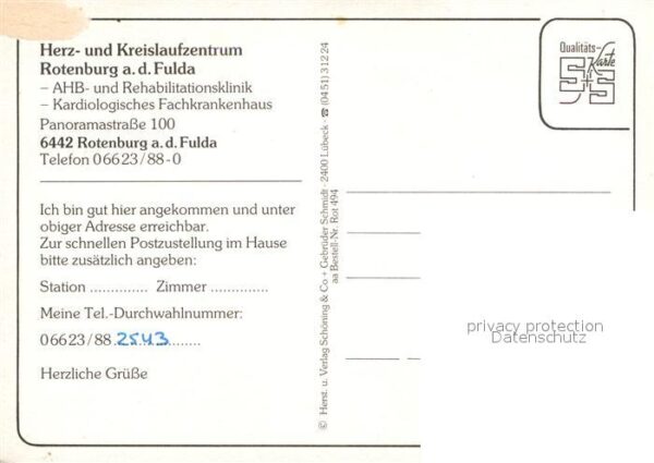 Rotenburg Fulda Herz und Kreislaufzentrum Teilansichten – Bild 2