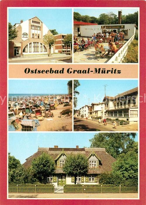 Graal-Mueritz Ostseebad Strandperle Cafe Eis Terrasse Strand Ro