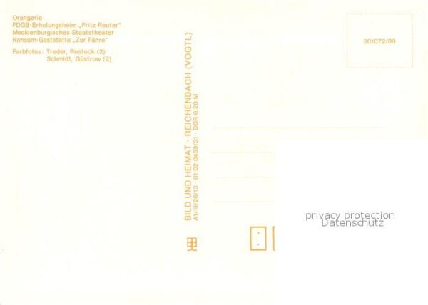 Schwerin Mecklenburg FDGB Erholungsheim Fritz Reuter Staatst – Bild 2