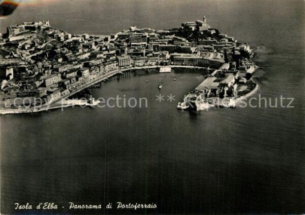 Isola d Elba Panorama di Portoferraio Fliegeraufnahm