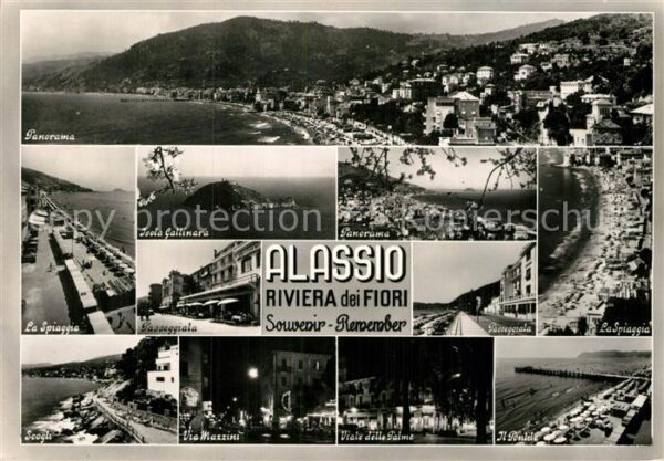 ALASSIO Savona Liguria IT Panorama La Spiaggia Isola Gallinara Pa
