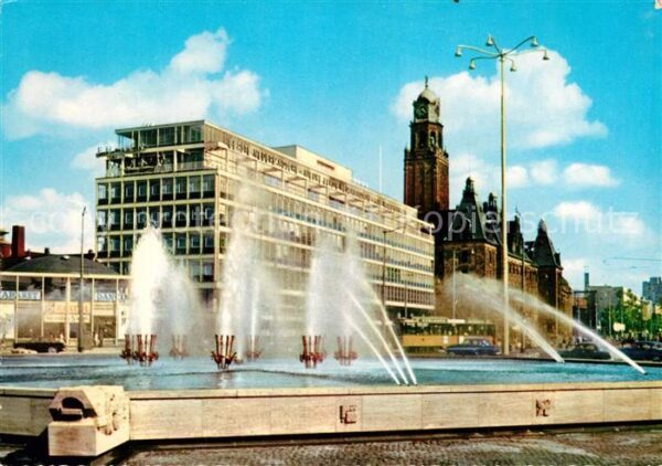 Rotterdam Fontein Hofplein en stadthuis