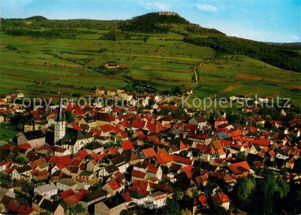 Staffelstein Fliegeraufnahme mit Staffelberg