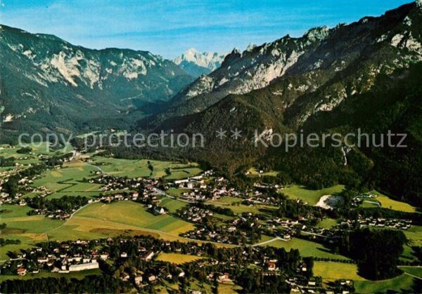 Bayrisch Gmain Tirol Fliegeraufnahme mit Untersberg Hohem Gö