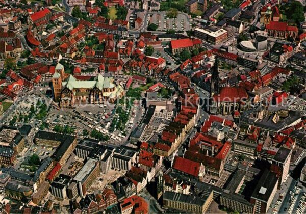 Muenster Westfalen Fliegeraufnahme mit Lambertikirche