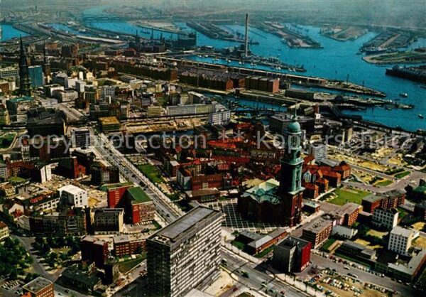 Hamburg Michel Ost West Strasse Hafen Fliegerau
