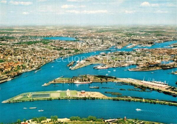 Hamburg Stadt und Hafen Fliegeraufnahme