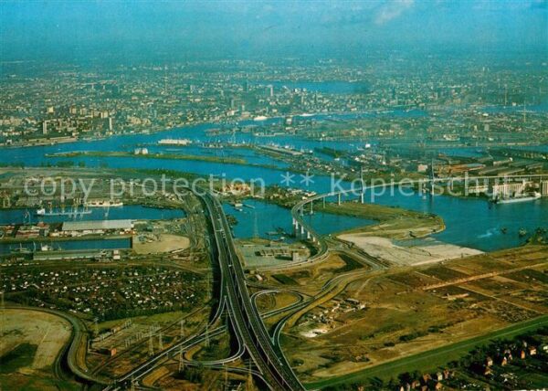 Hamburg Köhlbrandbrücke und Hafen
