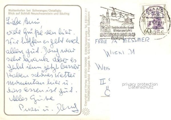 Waltenhofen Allgaeu Fliegeraufnahme mit Schloss Neuschwanst – Bild 2