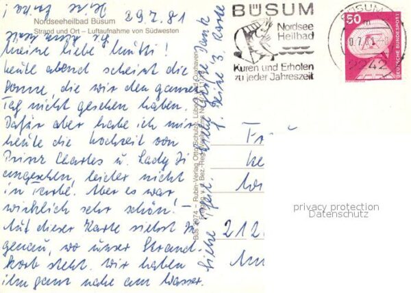 Buesum Nordseebad Strand und Ort Fliegeraufnahme – Bild 2
