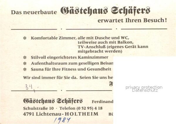 Holtheim Gästehaus Schäfers Gaststube Gästezimme – Bild 2
