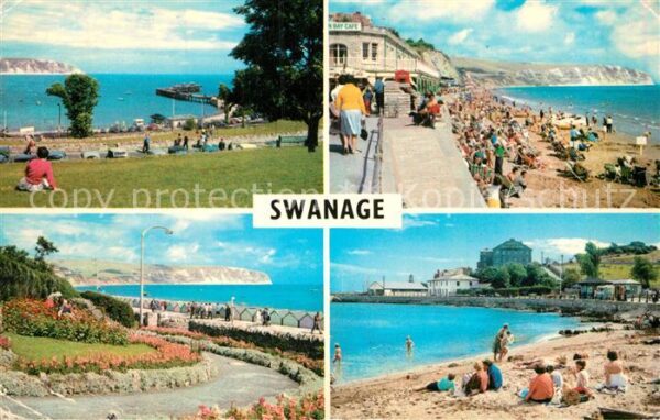 Swanage Purbeck Ballard Down and the Bay Beach Promenad