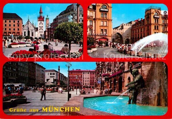 Muenchen Marienplatz Altes Rathaus Karlsplatz St