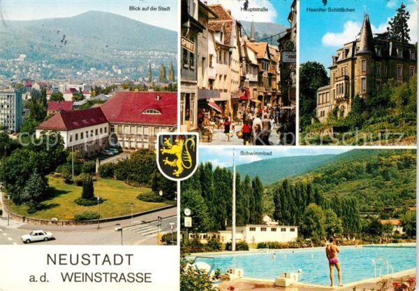 Neustadt Weinstrasse Blick auf die Stadt Hauptstrasse Haardt