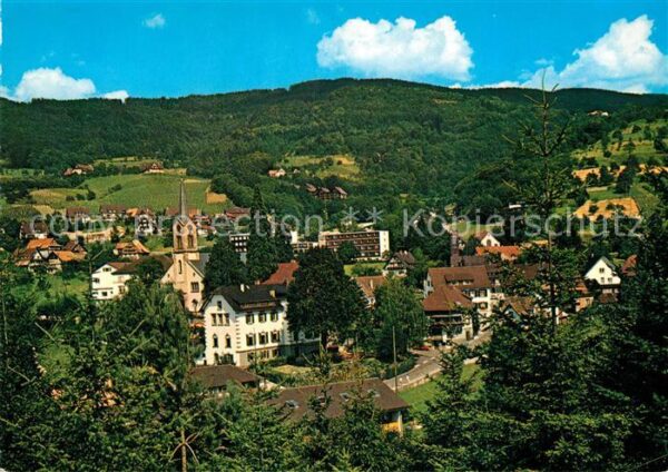 Sasbachwalden Panorama Blumen- und Weinort im Schwarz