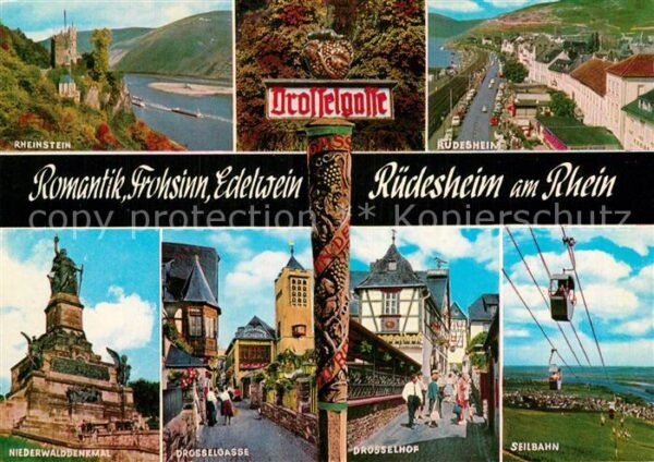 Ruedesheim Rhein Burg Rheinstein Niederwalddenkmal Dross
