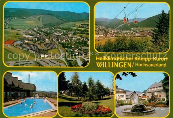 Willingen Sauerland Panorama Kurort Sessellift Freibad Park