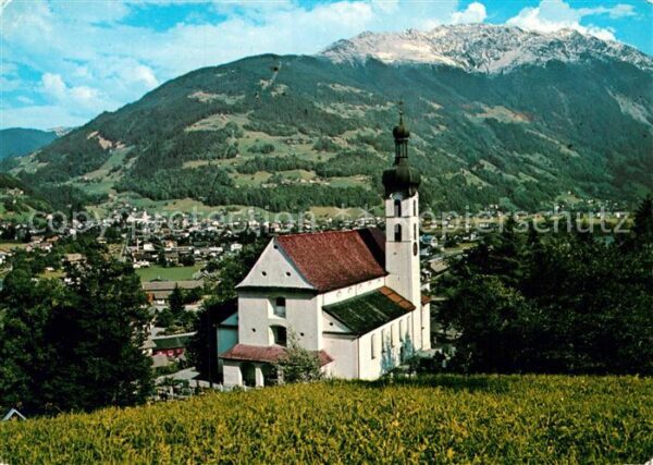 Tschagguns Vorarlberg Kirche Blick gegen Schruns und Hochjoch