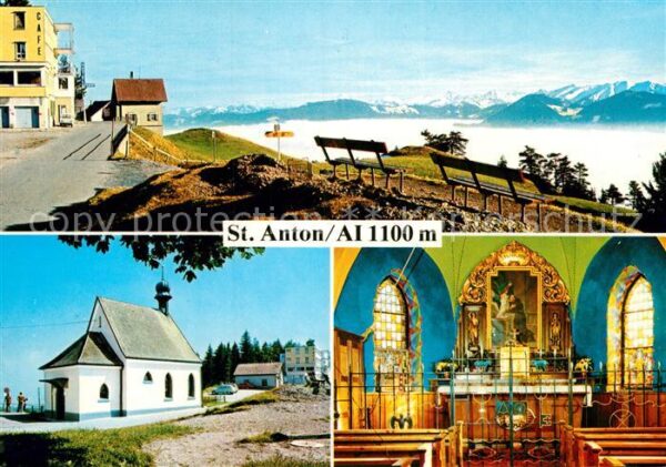 St Anton Montafon Nebelmeer Alpenpanorama Kirche Altar