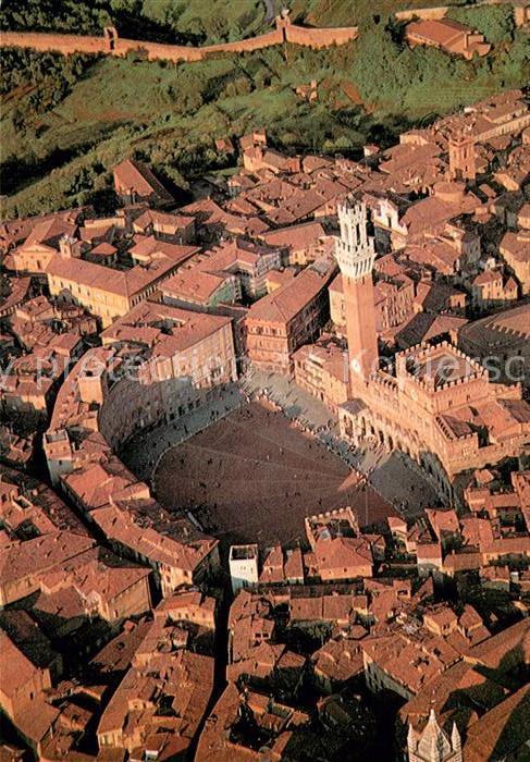 Siena Piazza del Campo e Palazzo Comunale ved