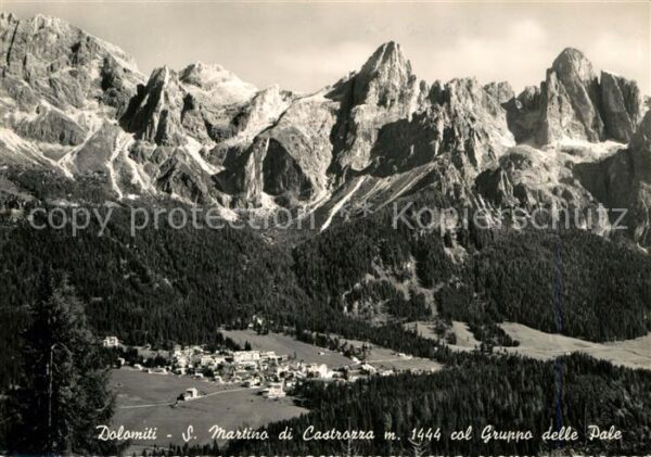 San Martino di Castrozza col Gruppo delle Pale Dolomiti Dolomite